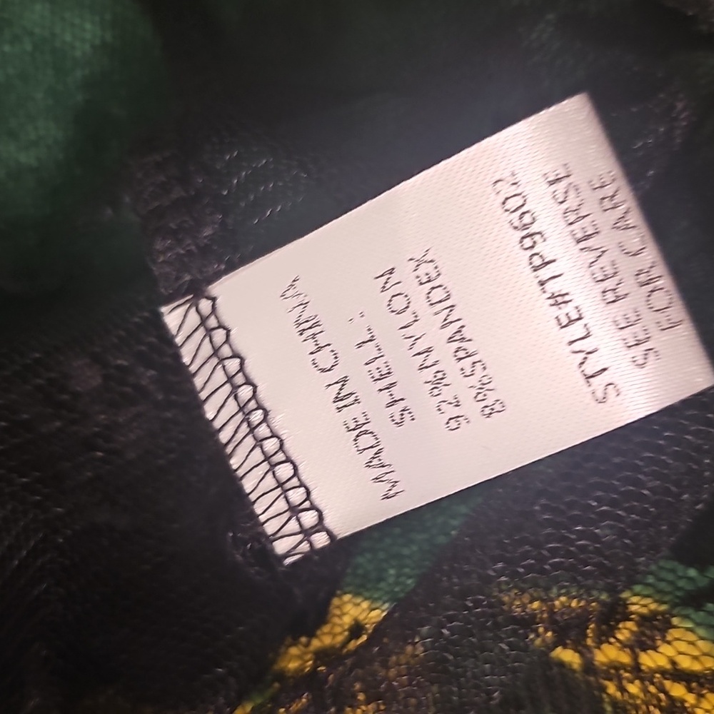 Black Sheer Long Sleeve Top Size M - Picture 3 of 5